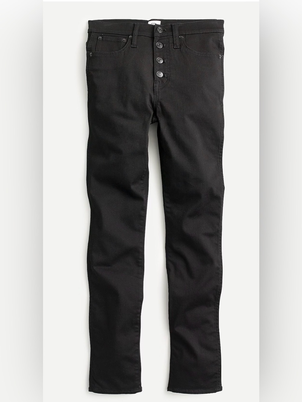 J. Crew 9" vintage straight jean button fly in black women’s size 31 stretch